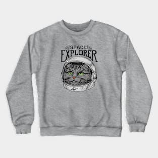 Dreamy Astronaut Cat Crewneck Sweatshirt